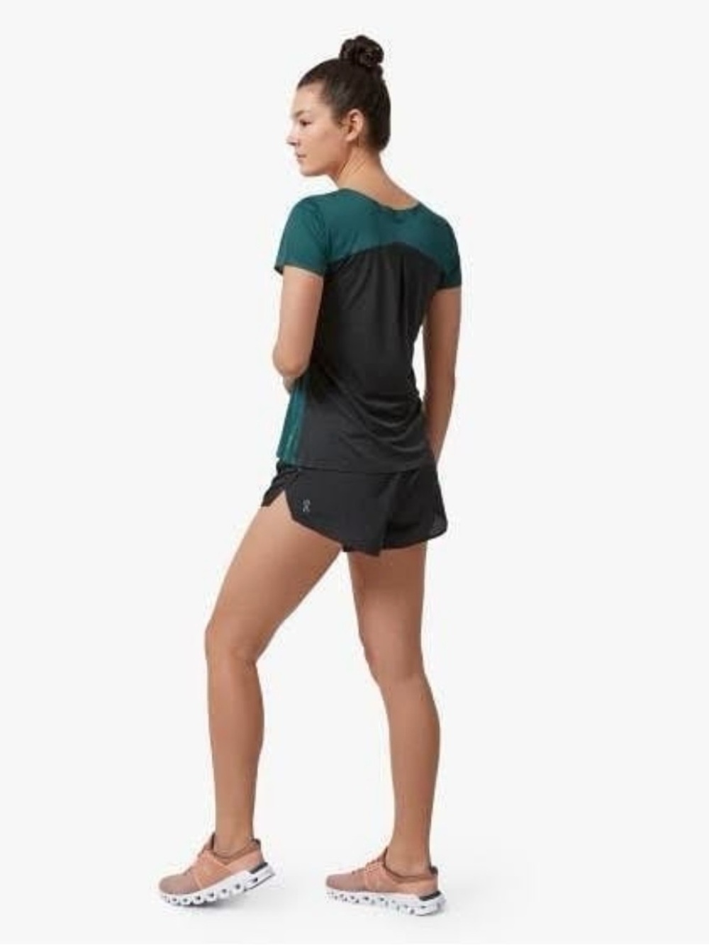 On Running Performance Short Sleeve Tee Women’s Run Shirt Dark Green